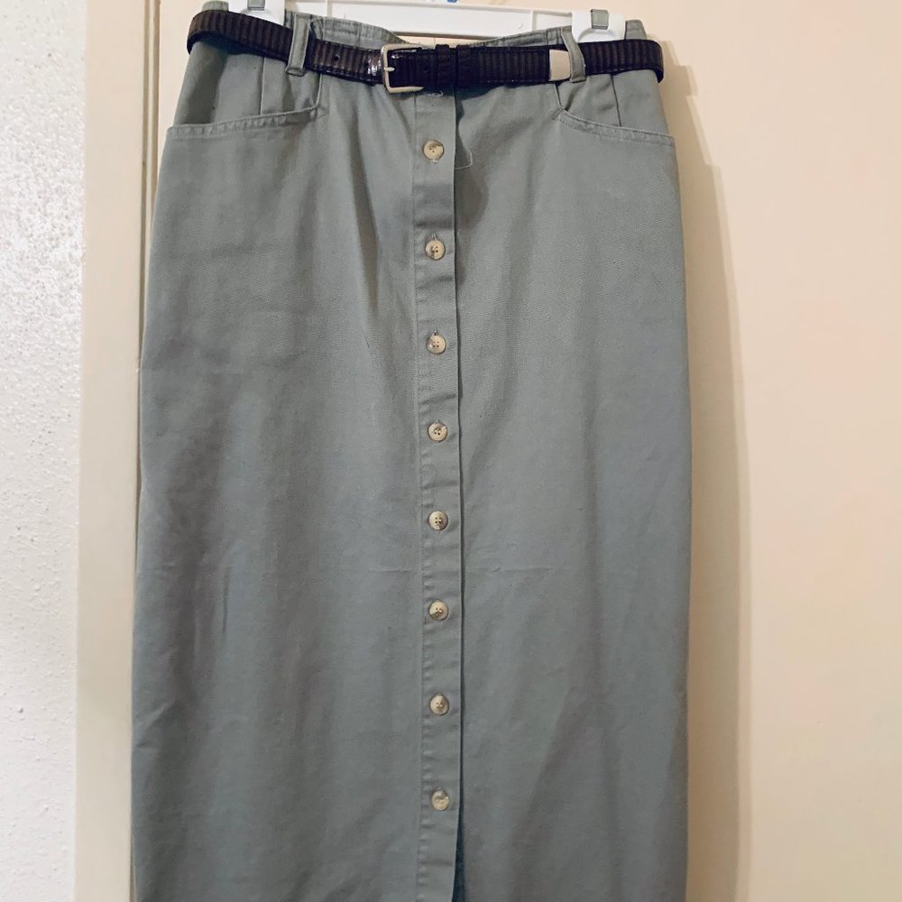 Gloria Vanderbilt Cotton Skirt with belt